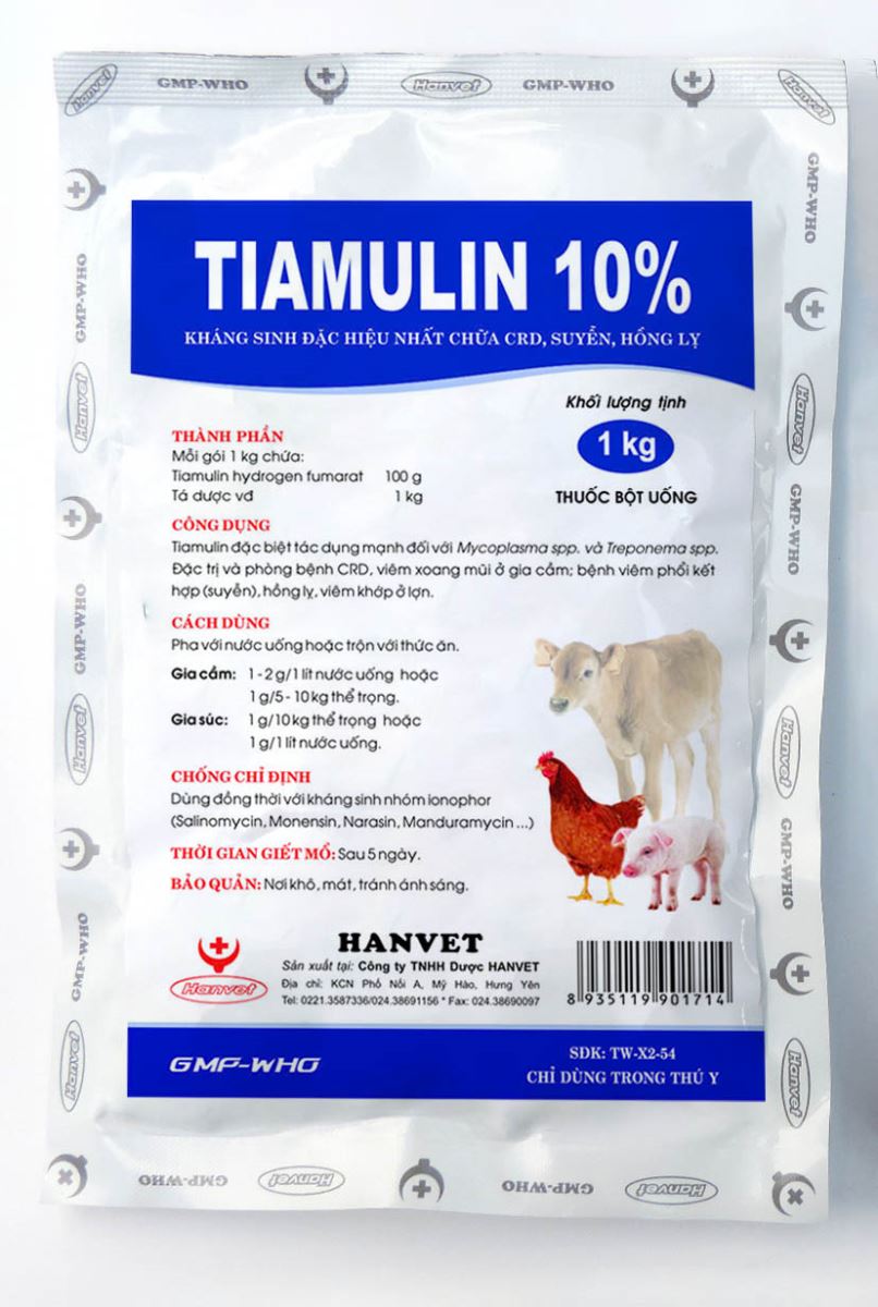 TIAMULIN 10% (Bột uống)