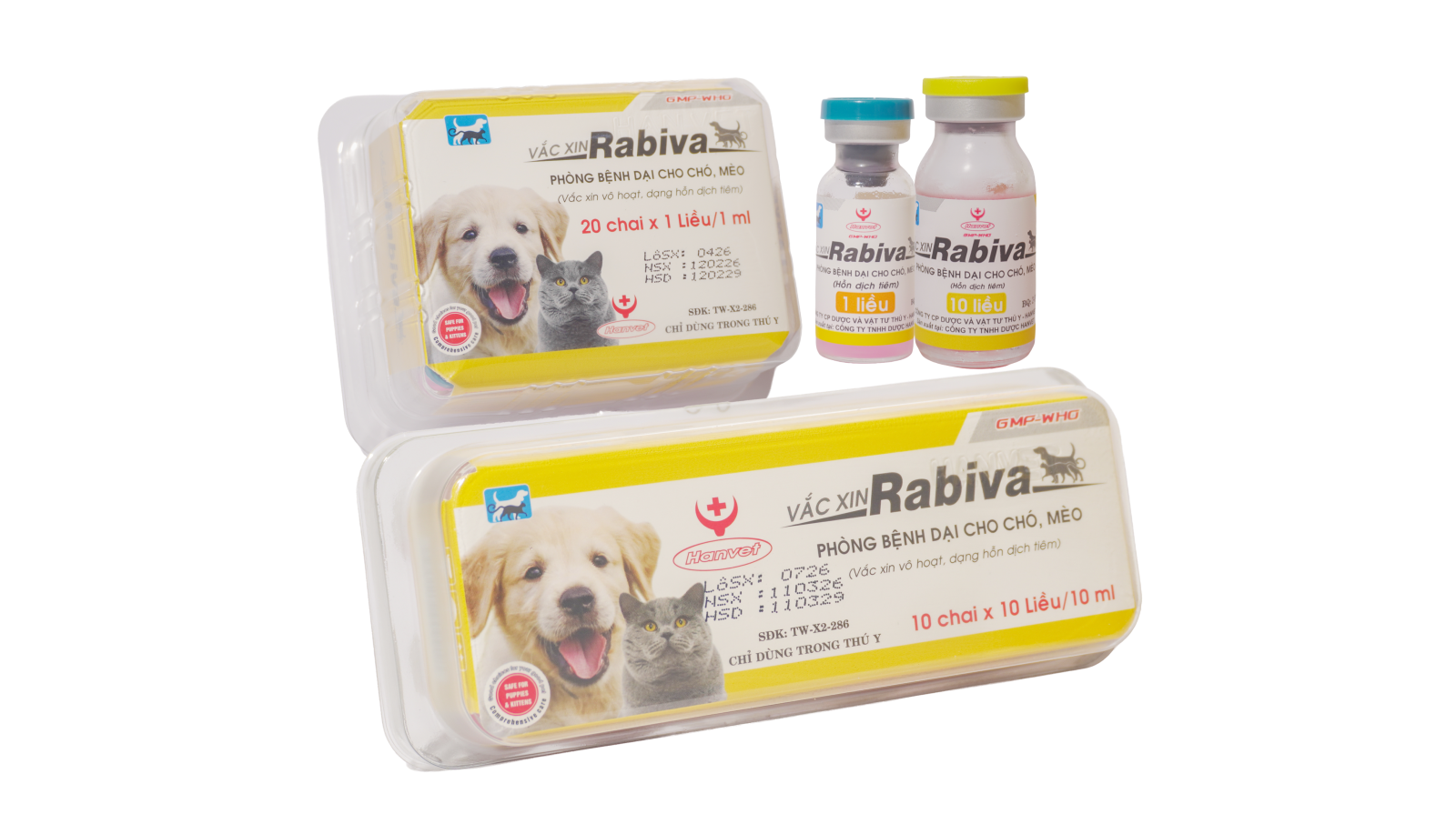 Vắc xin Dại chó mèo Rabiva